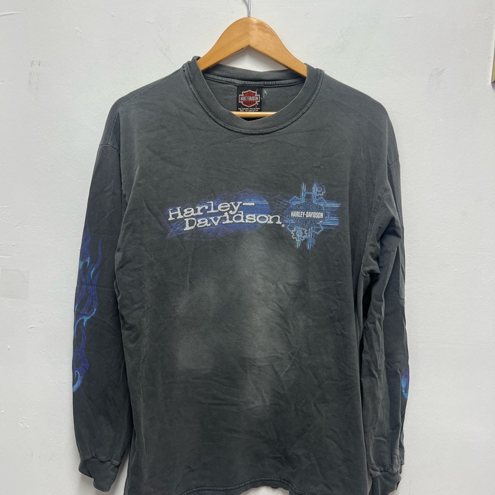 Vintage Harley-Davidson Charlottetown Canada Black Long Sleeve Shirt